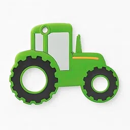 DTR Creation Silicone Baby Teether Toy | Cute Car/Tractor Shape BPA-Free Chewable Soother for Infants & Toddlers | Soft & Safe for Teething Pain Relief (Green)-picture-15