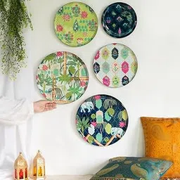 RITUALISTIC Jaipur Wall Plates for home decoration | Wall decor items for living room | Metal Wall décor | Gift items for women and men | wall art | wall showpiece | Set of 5 plates-picture-14