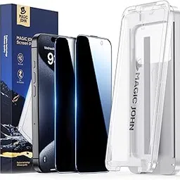 MAGIC JOHN 3rd Gen Upgraded for iPhone 15 Pro Max Privacy Screen Protector 6.7 Inch,25°Anti-Spy,Bubble Free,Easy Installation,2 Pack-picture-33