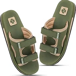 foot up Men’s Orthopedic Comfort Sandals | Dual Adjustable Straps with Soft Cushioned EVA Footbed & Anti-Skid Sole – Lightweight Everyday Wear Slippers for Healthy Relaxed Feet-picture-11