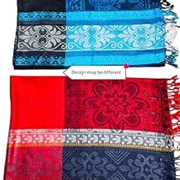Women And Girl's Fancy Viscose Scarves, Shawl, Hijab, Wrap, Dupatta, Scarf, Stole, Scarfs for Girls Combo Pack of 2, Female, Black-picture-38