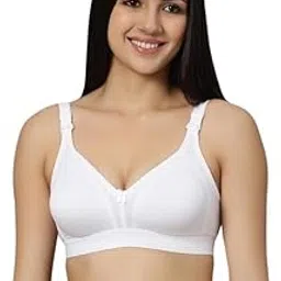 blue nixie Cotton Blend Material Full Coverage Bra with Wirefree Support Multiway Straps Full Coverage Bra image 1