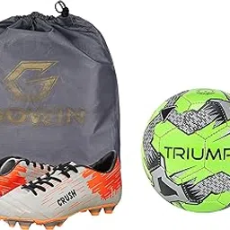 triumph Football PVC Boss Green with Gowin Football Shoe Crush Silver Orange Size-8-picture-27