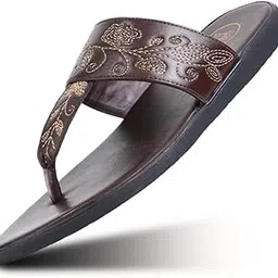 monkstory T-Rad Intricate Floral Embroidery Sandals - Brown-picture-49