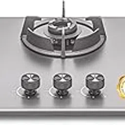 Sujata Gas Stove 3 Burners | 5 Years Warranty | 3 Burner Gas Stove Stainless Steel Auto Ignition, LPG Ready & PNG Compatible, SABAF, Brass Burner (Osmium - 3 Burner AI)-image-12