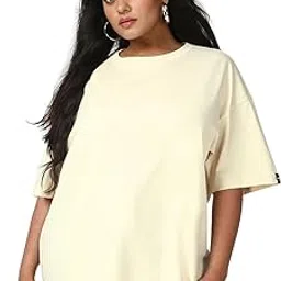 Women's Solid Oversized Fit T-Shirt-image-30