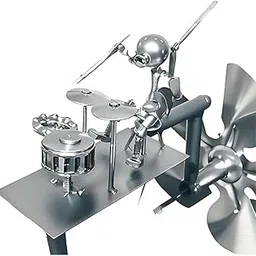 ATORSE Drummer Windmill Wind Sculpture Decoration Art Sculpture for Home Patio Lawn Silver|Home & Garden|Yard, Garden & Outdoor Living|Garden Dacor|Windmills & Wind Spinners-image-24