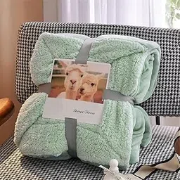 Florida Sherpa Flannel Blanket for All Season Warm and Super Soft for Double Bed 300 GSM and Solid Colors Size 220 x 228 cm-picture-65