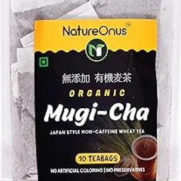 NatureOnus MugiCha Japan Style Non-Caffeine Wheat Tea - Mugicha Barley Tea - 100% Natural - 10 Tea Bags-picture-41