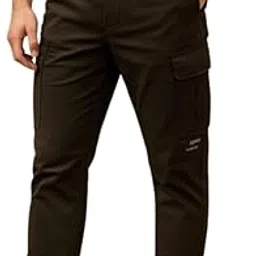 Slim Fit Cargo Joggers | Comfortable Cotton Blend Utility Pants with Multiple Pockets | Stylish Casual Bottomwear for Everyday Use-picture-20