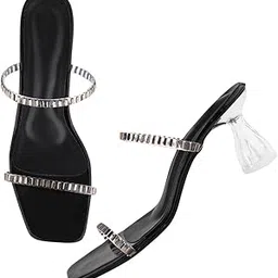selfiee Comfortable Stylish Attractive Rhinestone Embellished Strap Stiletto Light Weight Trendy Chunky For Women & Girls-picture-10