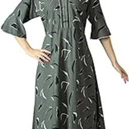 nightspree Comfort Cotton Maternity Dress with Floral Print – Ideal for Daily Pregnancy Wear-picture-26