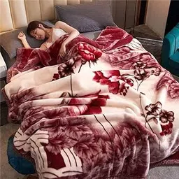 WINSTON HOME Microfiber Comfy Gold Super Soft 2 Ply King Size Double Bed Blanket Luxury Winter Blanket for Heavy Winter-image-1