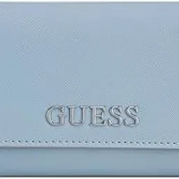 guess Blue Solid Abbas Slim Trifold Wallet-picture-41