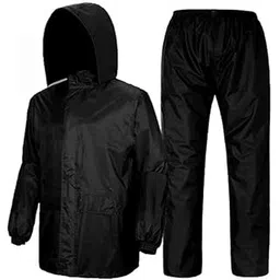 kyna Rain Protection Raincoat with Pant for Men and Women Waterproof Rain Suit, Pack of 1 (4XL, Black)-picture-38