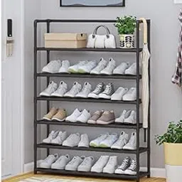 TONSYL 6-Tier Shoe Storage Rack Space-Saving Free-Standing Organizer for Adjustable Shoe Rack Non-Woven Fabric Storage Dividable Slim Shoe Box Shoe Holder Entryway, Large Capacity, Easy Assembly-picture-22