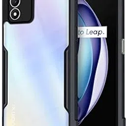 Pikkme Realme 9 5G SE/Realme 9 5G Speed Edition Back Cover | Crystal Clear Transparent Back | Ultra Hybrid | Full Camera Protection | Raised Edge | Bumper Back Case (Black)-image-65