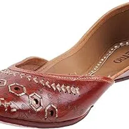 metro Women's Leather Mojaris (35-4803)-picture-41