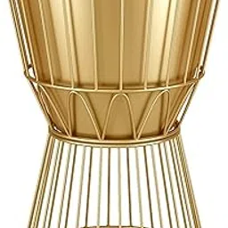 RICHIES ENTERPRISES - Gold Decorative Wire Planter Pot with Stand Indoor Outdoor Plant Stand with Planter Pot Home & Decor Garden, Office, Home & Decor (Pack of 1)(Shiny Gold)-picture-12