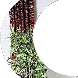 Incrizma Moon Mirror Fancy Chic Boho Decorative Aesthetic Wall Decor for Urban Homes, Apartments, Bedrooms, Living Rooms in Silver or Gold with Different Sizes (Silver, 30 cm, Unframed)-picture-22