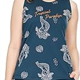 zeyo Night Suit for Women's Floral & Cheetah Printed Cotton Night Dress of Top and Short's Set 5737-picture-15