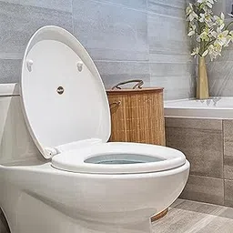 Ruhe® Super Round Toilet Seat Cover - White | PVC Cover for Western Toilet Seats | Commode Cover with Sleek Design & Easy Installation-picture-25