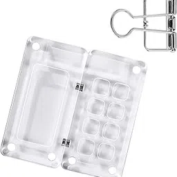 ART RANGER 8 Grid Portable Travel Acrylic Palette, Sketchbook Mini Palette with Magnetic Lid and Clip for Watercolour, Gouache and Acrylic Painting, Gift for Artists, Painters-picture-20