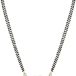 asmitta Two Tone Gold Plated Austrian Stone Studded Beaded Long Mangalsutra | Combo Of Stylish Mangalsutra And Pair Of Earrings For Women Girls Ladies_MS357MLGLDVA5-picture-13