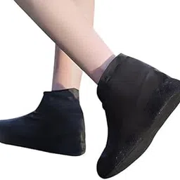 1Pair Waterproof Silicone Shoe Covers for Rain, Reusable Non Slip Rubber Rain Shoe Cover Cycling Shoe Protectors Outdoor with Non-Slip Sole Apply to Men,Women (Black, M)-picture-16
