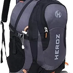 heroz Hammer Unisex Nylon 35 L Travel Laptop Backpack Water Resistant Slim Durable Fits Up to 17.3 Inch Laptop Notebook (Black & Grey)-picture-56