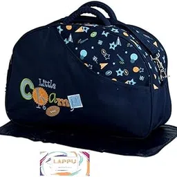 New Born Baby Multipurpose Polyester Diaper/Mother Bag with Holder Diaper Changing Multi Compartment Print May Vary-picture-16