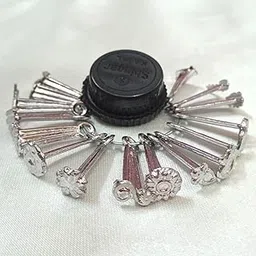 Kajal,Metallic Baby Bindi Mould Crayon, Baby, Seratta Pottu Achu,-Total 16 Designs, (Pack Of 2) (Black Silver)-picture-54