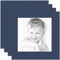 9x9 Deep Blue/Midnight Blue Custom Mat for Picture Frame with 5x5 Opening Size (Mat Only, Frame NOT Included) - 4 Pack-picture-36