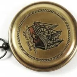 Vintage Style Marine Compass - Functional Brass Pocket Compass with Rose London Ship Design for Collectors, Hikers & Gifts(NA1192)-image-0