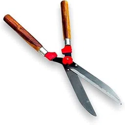 Arsh store Hedge Shears Wooden Handle Heavy Duty Angled Lawn Grass Branch Cutters Pruners Scissors Manual Gardening Tool (12 INCH HEDGE CUTTER 260H)-image-5