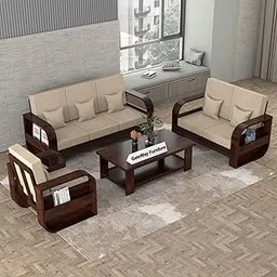GateWay Furniture Wooden Sofa Set 6 Seater for Living Room – Solid Sheesham Wood Sofa 6 Seater (3+2+1) with Side Pocket Storage | 6 Seater Sofa Wooden (Walnut, James 6 Seater 3+2+1)-picture-25
