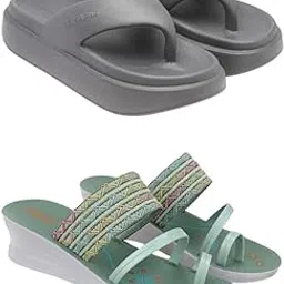 zenwear Extra Soft Classic Casual wear with Flexibility Technology Wedges Combo for Women's/Girl's(6110+1948)()-picture-21