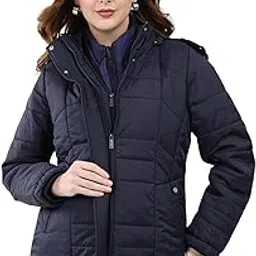 monte carlo Women Regular Fit Self Design Hooded Neck Side Pocket Zipper Full Sleeve Winter Jacket|Winter Wear Quilted Jacket for Travelling | Puffer Coat| Winter Jacket For Women's (Pack Of 1)-picture-37