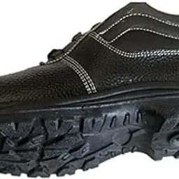 hot life PVC Polo Safety Shoes for Labor Worker Industrial Safety for Men (Black)-picture-16