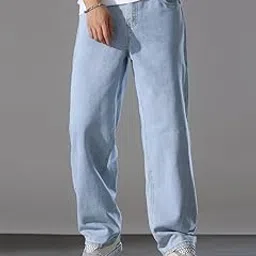 rabezo denim Denim Fabric Straight Fit Mid Rise Light Blue Men Jeans (STF-RBZ-07-102)-picture-12