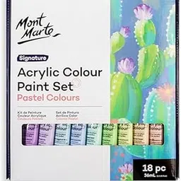 Mont Marte Acrylic Colour Pastel Colours 18pc x 36ml-picture-21