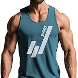 3Colours RGB Men's Active Wear Sleeveless Tank top, Gym Vest, Leisure wear SPIRINT-image-27