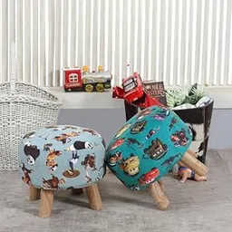 Ottoman Kids pouffe Stool for Small Baby Study Stool for Kids Playing Products bathstool for Little Baby Dining Chair stools for Feeding Kids Cartoon Chair, 14x14x11 Inch, Combo-picture-34