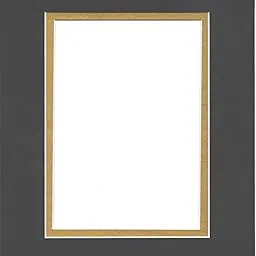 16x20 Black & Gold Double Picture Mat Bevel Cut for 11x14 Pictures-picture-69