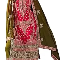 serona fabrics Women's Faux Georgette Embroidery Work Kurta with Palazzo & Dupatta-picture-11