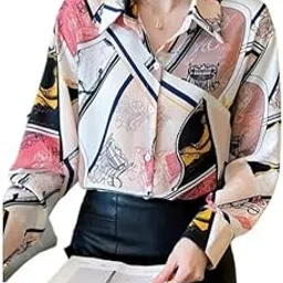 Women's Floral Printed Poly Rayon Tops for Women | Stylish Jeans Top Shirt Woman & Girls | Regular Officewear | Casual-image-18