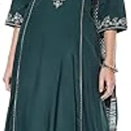 Women Modal Embroidered Festive Kalidar Suit Set-image-4