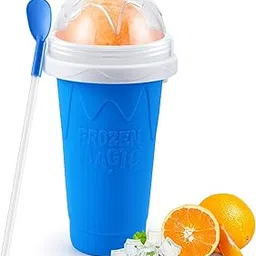 COOLBABY slushie Maker Cup, TIK TOK Magic Quick Frozen Smoothies Cup, Cooling Cup, Double Layer Squeeze Slushy Maker Cup, Cool Stuff Birthday Gifts for Kids (Blue)-picture-11