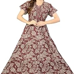 soulemo Women's Premium Cotton Floor Length Nighty 1714-picture-32