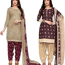 janoi Unstiched Crepe dress materials | Crepe Salwar Suit for women with dupatta | suit material for women unstitched (Pack Of 2)_JN-HIRAL BANDHANI-CHILPA MAROON-picture-31